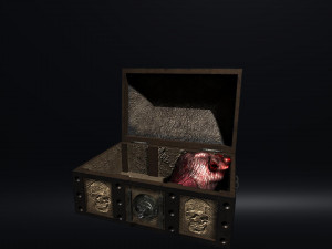 heart treasure box Modello 3D