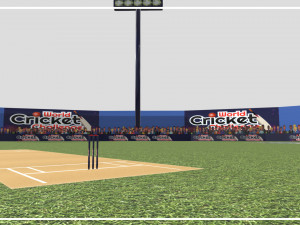 Low-poly Cricket Stadium 3D Model