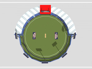 Low-poly Cricket Stadium 3D Model