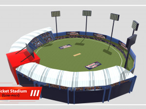Low-poly Cricket Stadium 3D 모델