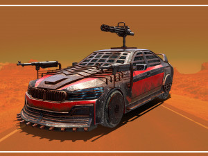 Bad Car Brigadier Armored Car 3D Model
