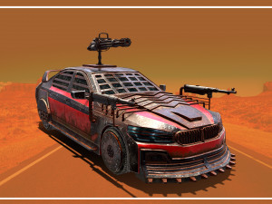 Bad Car Brigadier Armored Car 3D Model