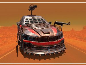 Bad Car Brigadier Armored Car 3D Model