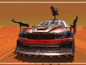 Bad Car Brigadier Armored Car 3D Model