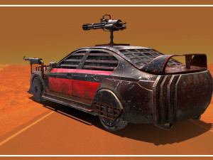 Bad Car Brigadier Armored Car 3D Model