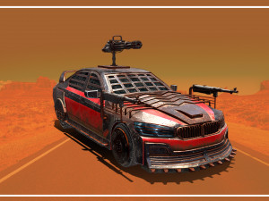 Bad Car Brigadier Armored Car 3D Model