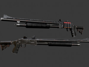 Noir Shotgun Modello 3D