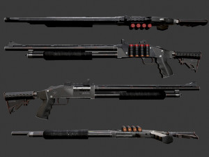 Noir Shotgun 3D Model