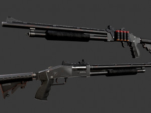 Noir Shotgun 3D Model