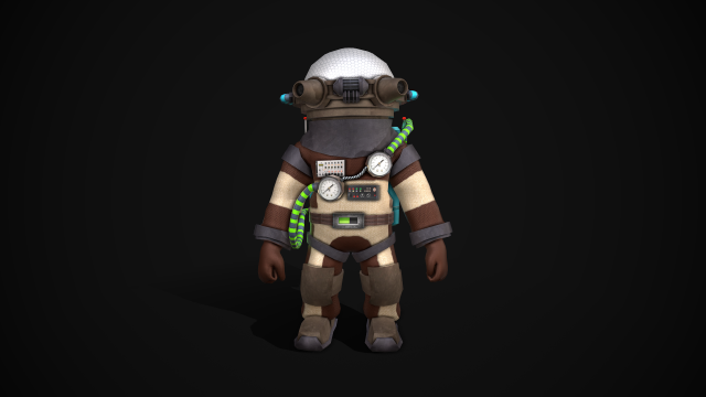 Human Astronaut 3D Модель .c4d .max .obj .3ds .fbx .stl .blend 