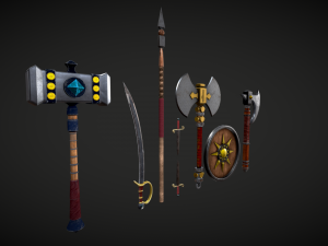 Legend Weapons 3D Model