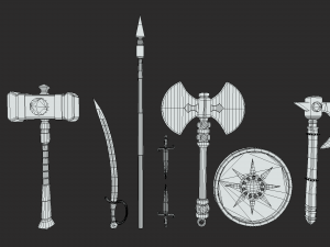 Legend Weapons 3D Model