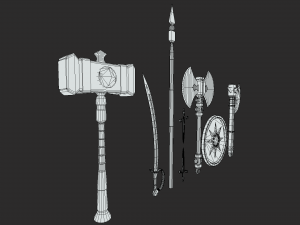 Legend Weapons 3D Model