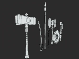 Efsane Silahlar 3D Model