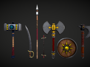 Legend Weapons 3D Model