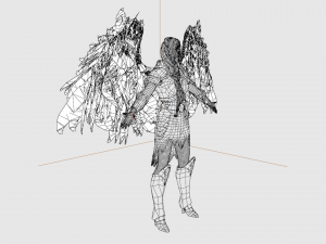 Angel Warrior Woman Model 3D