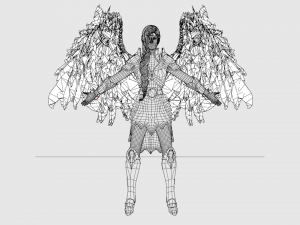 Angel Warrior Woman Model 3D