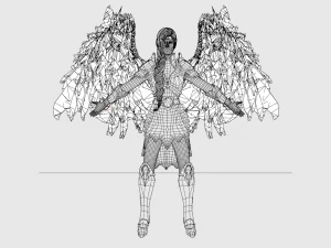 Angel Warrior Woman 3D Model