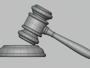 Wooden Handspike 3D Model
