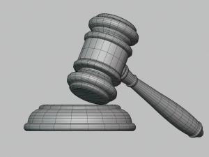 Wooden Handspike 3D Model