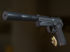 Handgun Fire 3D मॉडल