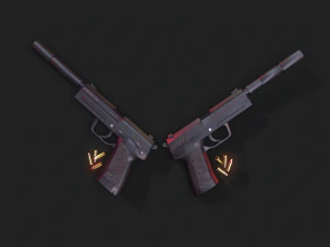 Fuego de pistola Modelo 3D