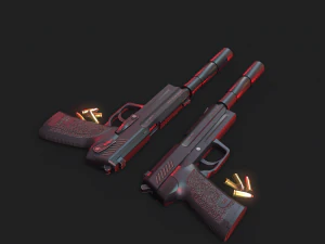 Fuego de pistola Modelo 3D