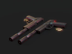 Handgun Fire 3D मॉडल