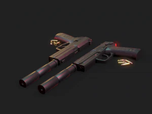 Fuego de pistola Modelo 3D