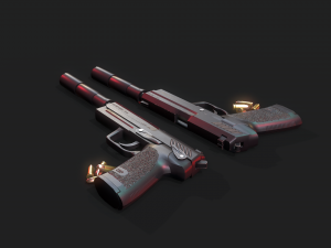Handgun Fire 3D मॉडल