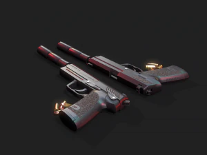 Fuego de pistola Modelo 3D