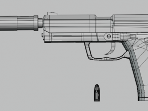 Handgun Fire 3D मॉडल