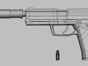 Fuego de pistola Modelo 3D