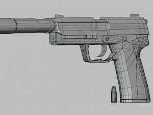 Handgun Fire 3D मॉडल