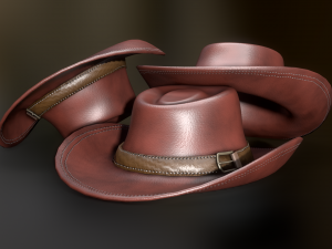 Cow Boy Hat 3D Model