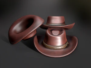 Cow Boy Hat 3D Model