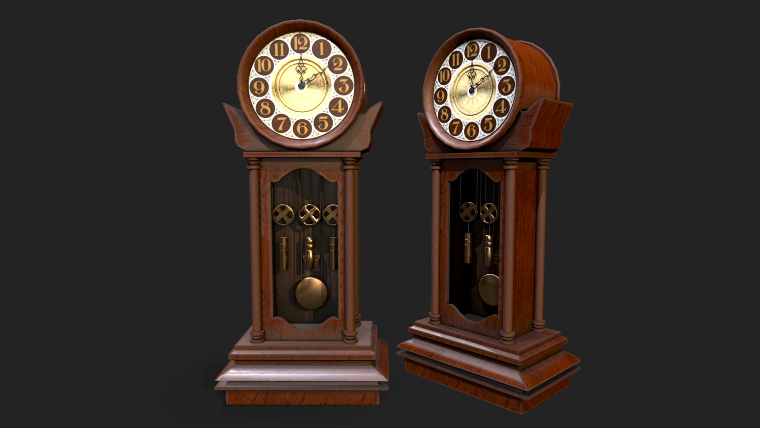 Antique Timepiece 3D Model .c4d .max .obj .3ds .fbx .stl .blend