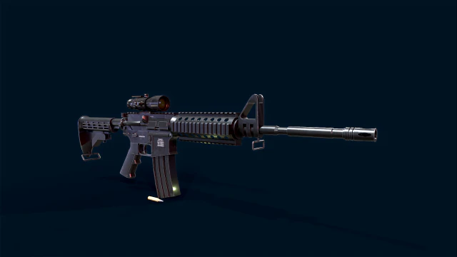 Schnellfeuer 3D Modell .c4d .max .obj .3ds .fbx .stl .blend 