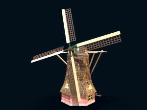 Holland Wind turbines 3D Model