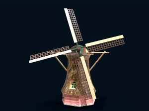 Holland Wind turbines Model 3D
