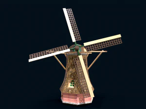 Holland Wind turbines 3D Model