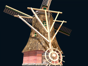 Holland Wind turbines Model 3D