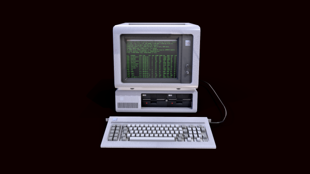 Traditional PC 3D Model .c4d .max .obj .3ds .fbx .stl .blend 