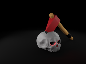 skullandaxe 3D 모델