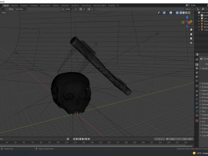 skullandaxe 3D 모델