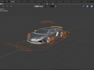 lambo aventador sv 3D 模型