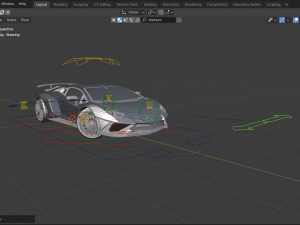 lambo aventador sv 3D 模型