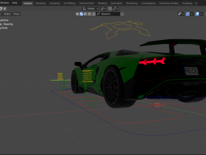 lambo aventador sv 3D 模型