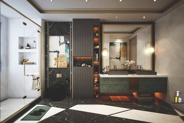 luxury bathroom 3D Model .c4d .max .obj .3ds .fbx .stl .blend 