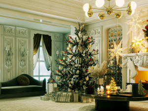 christmas reception sence 3D Модель